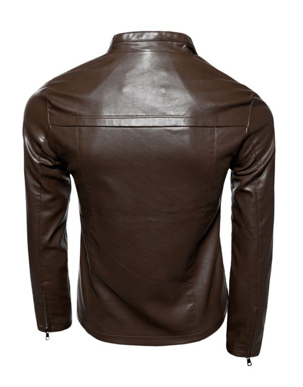 HugMe.fashion Genuine Leather, Black Biker Slim Fit Jacket JK104